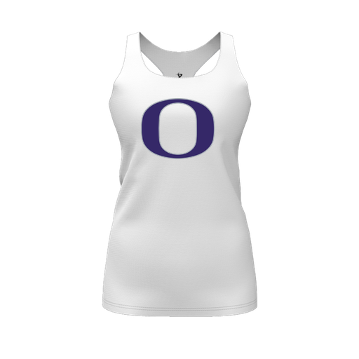 [CUS-DFW-RCBK-PER-WHT-FYS-LOGO1] Racerback Tank Top (Female Youth S, White, Logo 1)