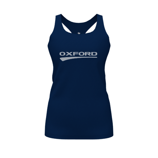 [CUS-DFW-RCBK-PER-NVY-FYS-LOGO2] Racerback Tank Top (Female Youth S, Navy, Logo 2)