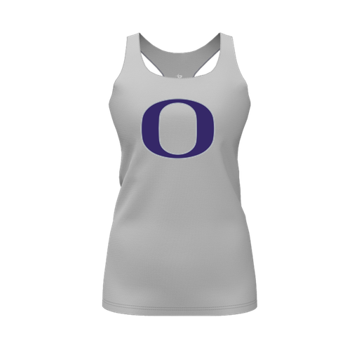 [CUS-DFW-RCBK-PER-GRY-FYS-LOGO1] Racerback Tank Top (Female Youth S, Gray, Logo 1)