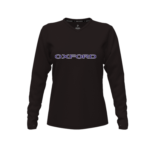 [FTLVCFBK-FYXS-LOGO3] Decker Comfort T-Shirt (Female Youth XS, Black, V Neck, Logo 3, Long Sleeve)