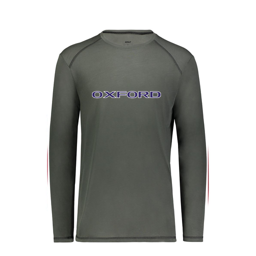 [6845.98D.S-LOGO3] Men's SoftTouch Long Sleeve (Adult S, Gray, Logo 3)