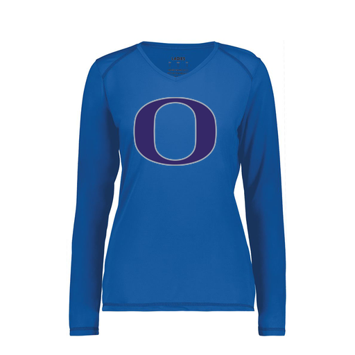 [6847.060.XS-LOGO1] Women's SoftTouch Long Sleeve (Female Adult XS, Royal, Logo 1)