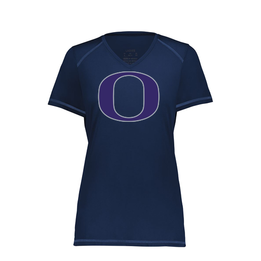 [6844.065.XS-LOGO1] Women's SoftTouch Short Sleeve (Female Adult XS, Navy, Logo 1)