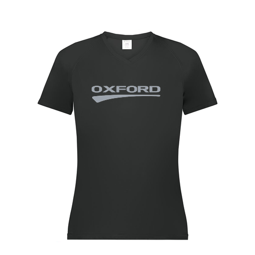 [2792.080.XS-LOGO2] Ladies Smooth Sport V-Neck T-Shirt (Female Adult XS, Black, Logo 2)