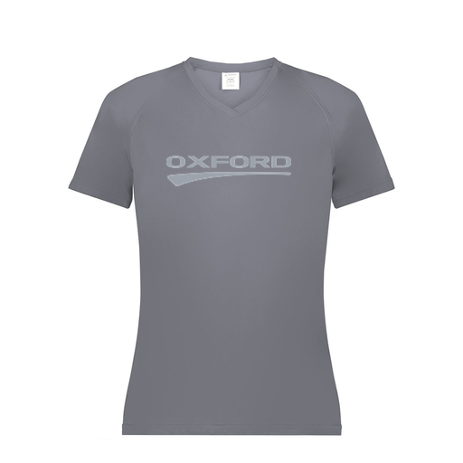 [2792.059.XS-LOGO2] Ladies Smooth Sport V-Neck T-Shirt (Female Adult XS, Gray, Logo 2)