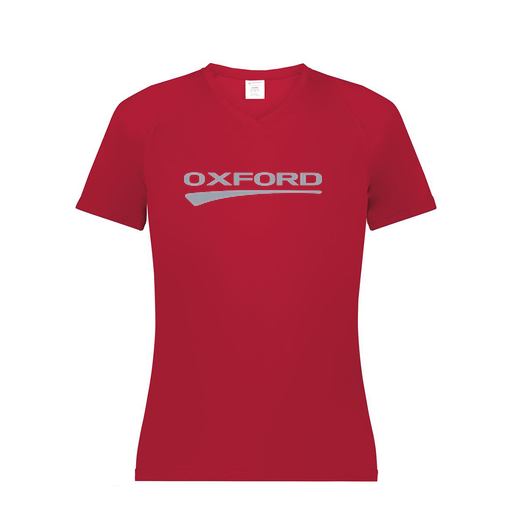 [2792.083.XS-LOGO2] Ladies Smooth Sport V-Neck T-Shirt (Female Adult XS, Red, Logo 2)