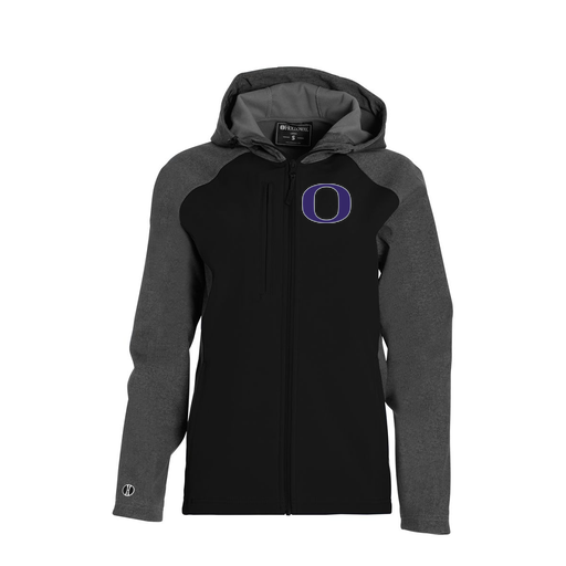 [229357.H05.XS-LOGO1] Soft Shell Full Zip Jacket - Womens (Female Adult XS, Black, Logo 1)