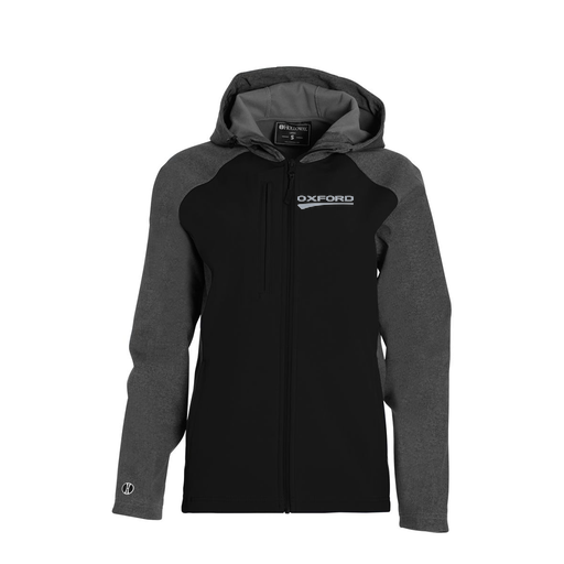 [229357.H05.XS-LOGO2] Soft Shell Full Zip Jacket - Womens (Female Adult XS, Black, Logo 2)