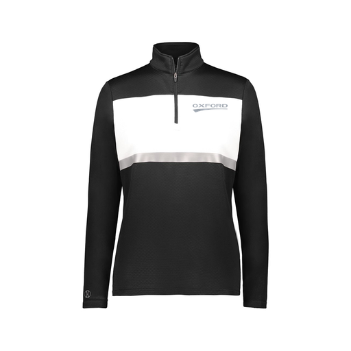 [222791.420.XS-LOGO2] Ladies Bold 1/4 Zip Pullover (Female Adult XS, Black, Logo 2)