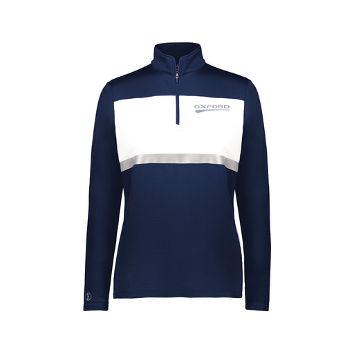 [222791.301.XS-LOGO2] Ladies Bold 1/4 Zip Pullover (Female Adult XS, Navy, Logo 2)