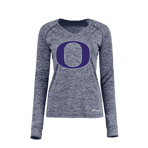 [222770.U22.XS-LOGO1] Ladies Electric Long Sleeve Shirt (Female Adult XS, Navy, Logo 1)