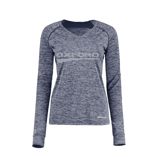 [222770.U22.XS-LOGO2] Ladies Electric Long Sleeve Shirt (Female Adult XS, Navy, Logo 2)