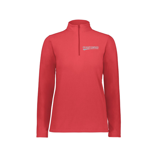 [6864.083.XS-LOGO2] Ladies MicroFleece 1/4 Zip Pullover (Female Adult XS, Red, Logo 2)