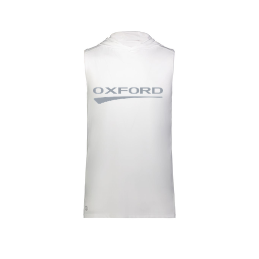 [222590.005.XS-LOGO2] Men's CoolDry Sleeveless Hoodie (Adult XS, White, Logo 2)