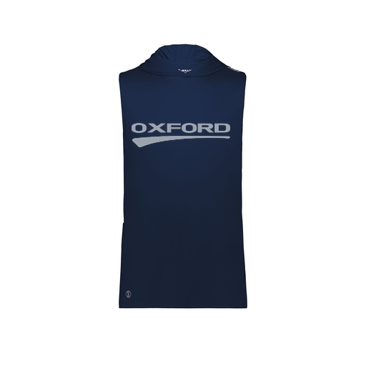 [222590.065.XS-LOGO2] Men's CoolDry Sleeveless Hoodie (Adult XS, Navy, Logo 2)