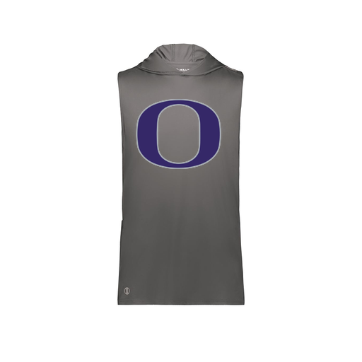 [222590.98D.XS-LOGO1] Men's CoolDry Sleeveless Hoodie (Adult XS, Gray, Logo 1)