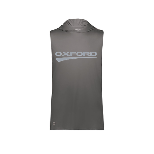 [222590.98D.XS-LOGO2] Men's CoolDry Sleeveless Hoodie (Adult XS, Gray, Logo 2)