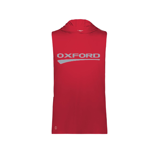 [222590.083.XS-LOGO2] Men's CoolDry Sleeveless Hoodie (Adult XS, Red, Logo 2)
