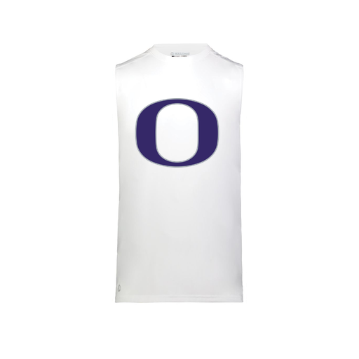 [222593.005.S-LOGO1] Men's CoolDry TankTop (Adult S, White, Logo 1)