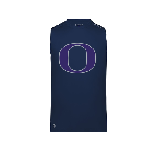 [222593.065.S-LOGO1] Men's CoolDry TankTop (Adult S, Navy, Logo 1)