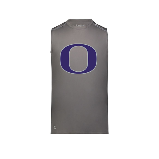 [222593.98D.S-LOGO1] Men's CoolDry TankTop (Adult S, Gray, Logo 1)