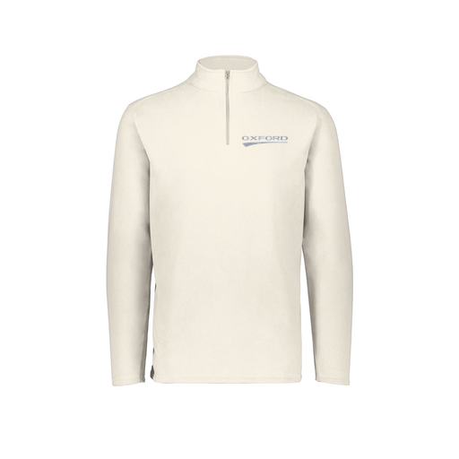 [6863.53T.XS-LOGO2] Men's MicroFleece 1/4 Zip Pullover (Adult XS, White, Logo 2)