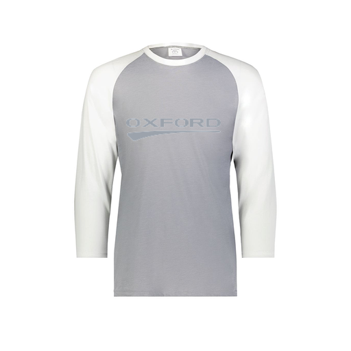 [6879.74S.S-LOGO2] Men's Vintage 3/4 Sleeve T-Shirt (Adult S, White, Logo 2)