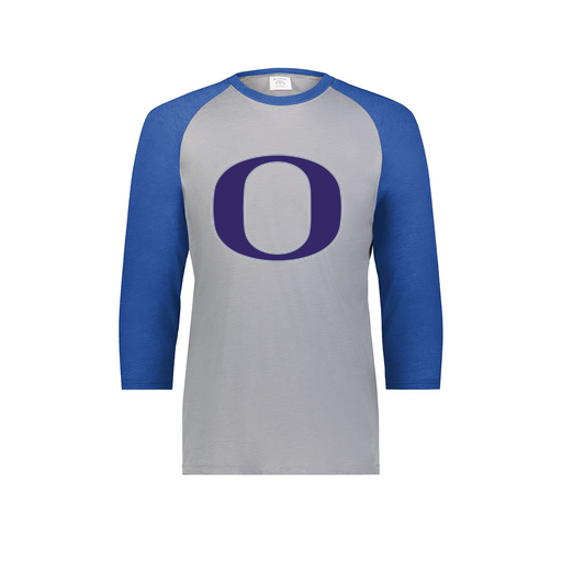 [6880.28V.S-LOGO1] Youth Vintage 3/4 T-Shirt (Youth S, Royal, Logo 1)
