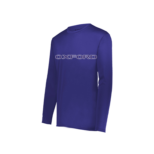 [222822.747.XS-LOGO3] Men's LS Smooth Sport Shirt (Adult XS, Purple, Logo 3)