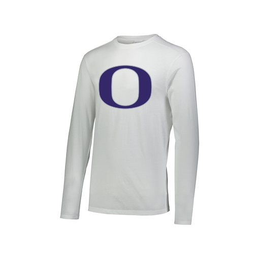 [FTLCUBWH-AXS-LOGO1] Decker Men's Tri-Blend T-Shirt - Long Sleeve (Adult XS, White, Logo 1)