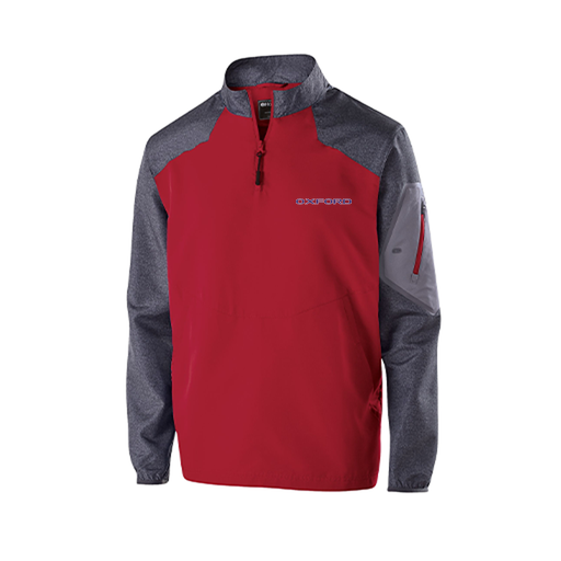 [229155.H01.XS-LOGO3] Men's Raider LS Pullover (Adult XS, Red, Logo 3)