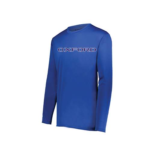 [222823.060.S-LOGO3] Youth LS Smooth Sport Shirt (Youth S, Royal, Logo 3)