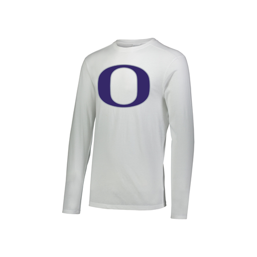 [3076.005.S-LOGO1] Youth LS Ultra-blend T-Shirt (Youth S, White, Logo 1)