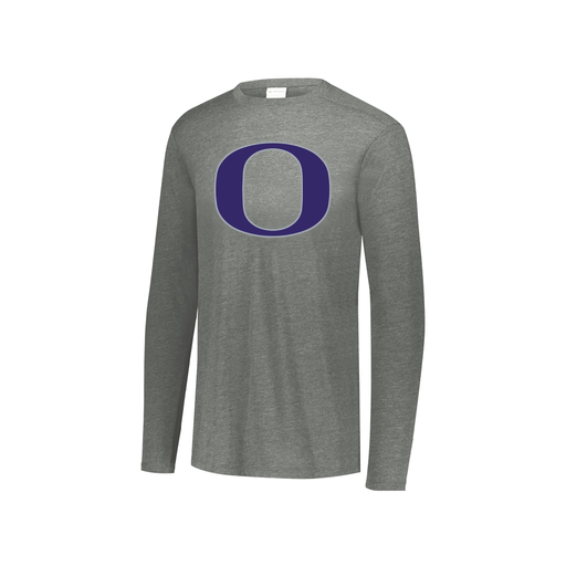 [3076.013.S-LOGO1] Youth LS Ultra-blend T-Shirt (Youth S, Gray, Logo 1)