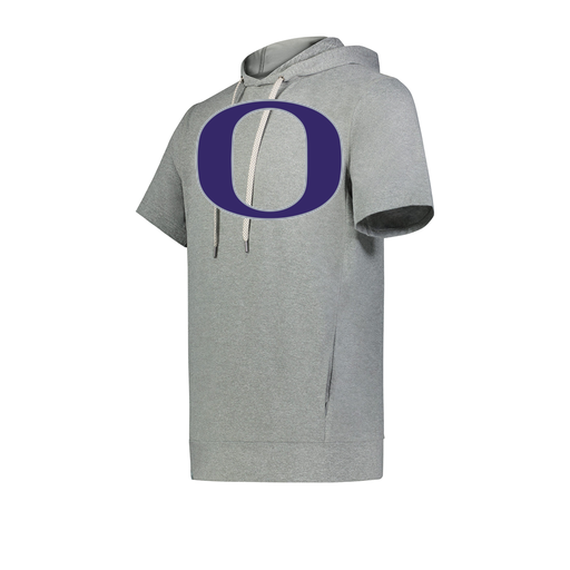 [222605-SIL-YS-LOGO1] YOUTH VENTURA SOFT KNIT SHORT SLEEVE HOODIE (Youth S, Silver, Logo 1)