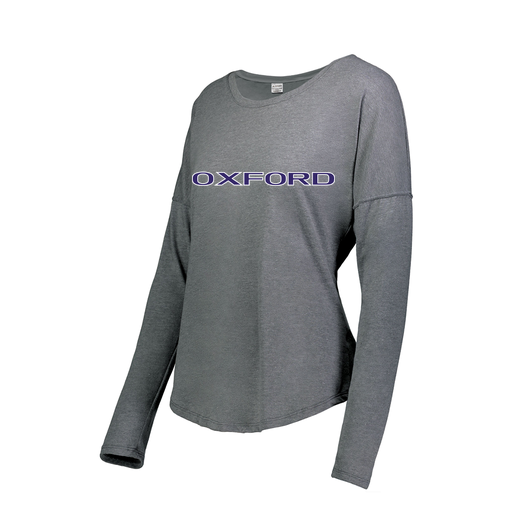 [FTLCUBGY-FAS-LOGO3] Decker Women's Tri-Blend T-Shirt - Long Sleeve (Female Adult S, Gray, Logo 3)
