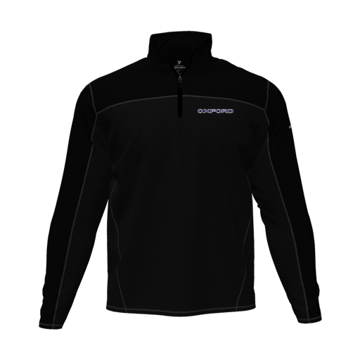 [CUS-DFW-QTRZ-PER-LSL-BLK-AS-LOGO3] Quarter Zip Pullover (Adult S, Black, Logo 3)