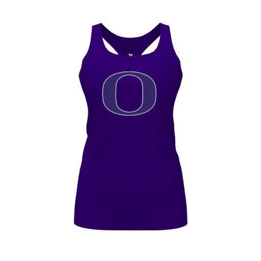 [FT0TRBPP-FYS-LOGO1] Decker Racerback Tank Top (Female Youth S, Purple, Logo 1)