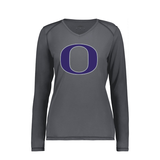 [6847.98D.XS-LOGO1] Women's SoftTouch Long Sleeve (Female Adult XS, Gray, Logo 1)