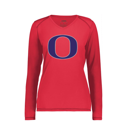 [6847.083.XS-LOGO1] Women's SoftTouch Long Sleeve (Female Adult XS, Red, Logo 1)