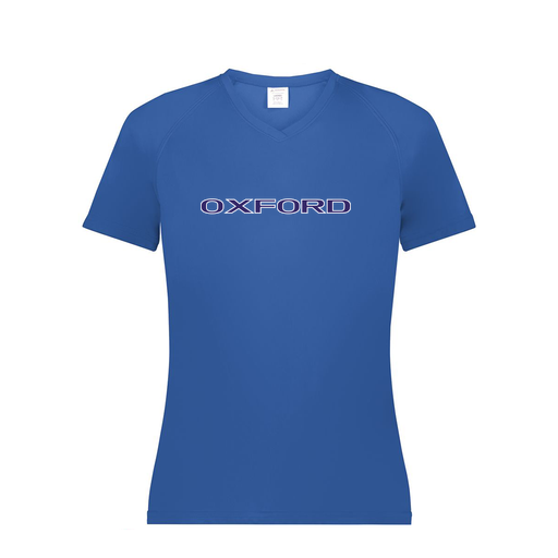 [2792.060.XS-LOGO3] Ladies Smooth Sport V-Neck T-Shirt (Female Adult XS, Royal, Logo 3)