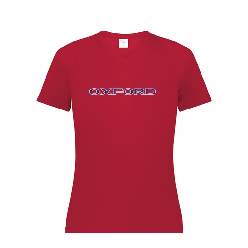 [2792.083.XS-LOGO3] Ladies Smooth Sport V-Neck T-Shirt (Female Adult XS, Red, Logo 3)