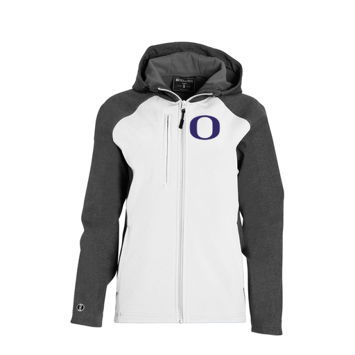 [229357.H04.XS-LOGO1] Soft Shell Full Zip Jacket - Womens (Female Adult XS, White, Logo 1)