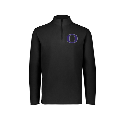 [6863.080.XS-LOGO1] Men's MicroFleece 1/4 Zip Pullover (Adult XS, Black, Logo 1)