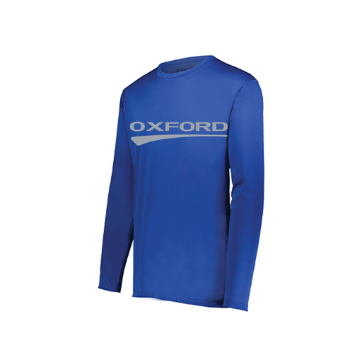 [222822.060.XS-LOGO2] Men's LS Smooth Sport Shirt (Adult XS, Royal, Logo 2)